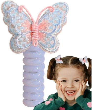 itrimaka Telephone Hair Clips Ponytail Cord Hair Ties | Lovely Elastic Telephone Wire Hair Ties For Daily Wear Festive Seasons & Parties Children Girls Women Blue - Buy Online on GoSupps.com