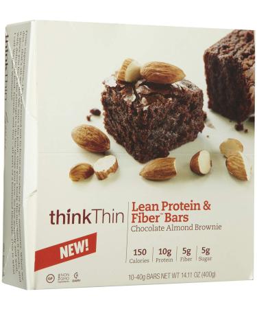 thinkThin Protein Bars - Chocolate Almond Brownie - 1.41 oz - 10 ct