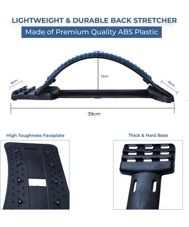 Lower Back Pain Relief: Multi-Level Lumbar Support Spine Board with Magnetic Acupressure Points - Back Stretcher for Scoliosis and Herniated Disc - Ideal for Bed, Chair, and Car - Buy Online on GoSupps.com