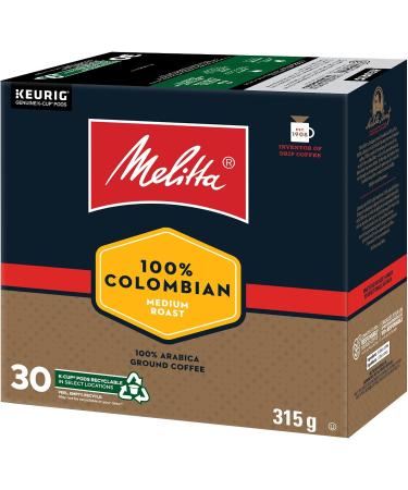 Melitta 100% Colombian Medium Roast K-Cup Pods 30 Ct 100% Colombian 315 Grams - Buy Online on GoSupps.com