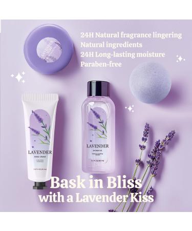 Relaxing Lavender Bath & Body Gift Set for Women | Perfect Self-Care Ideas for Birthdays Valentine's Day Mother's Day & Christmas - Buy Online on GoSupps.com