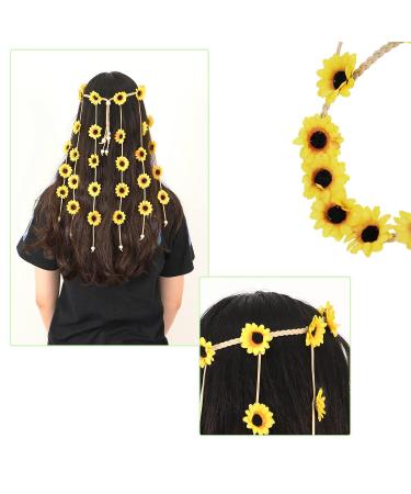 Sunflower Hairband: Floral Headpiece for Girls - Perfect Hair Accessory for Parties, Weddings & Gifts - Yellow - Buy Online on GoSupps.com