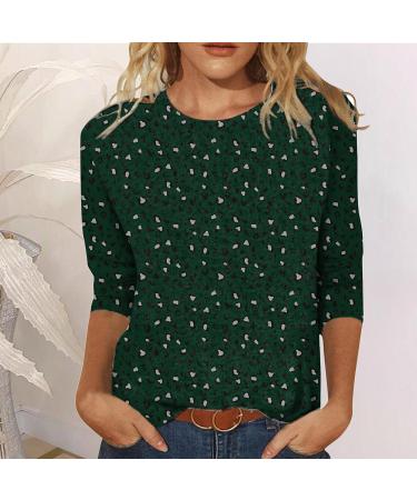 Women's T-Shirt Summer Blouse Shirt Women's T-Shirt O-Neck Elegant Clothing Women Summer Shirts Loose Basic Tops Casual Cotton Blouse Women's Tops Plain Long Sleeve Shirt Large Shirts Tops Green XL - Buy Online on GoSupps.com