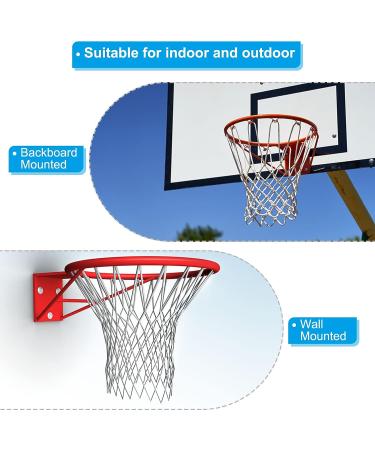 18 PATIKIL Basketball Rim: Wall/Door Mounted, Indoor/Outdoor Goal, Orange/Black - Buy Online on GoSupps.com