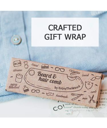 Pocket Folding Beard Comb for Men - Natural Wooden Comb with Real Man Engraving - Perfect for Mustache, Hair, and Beard Care - Skull Design - Buy Online on GoSupps.com