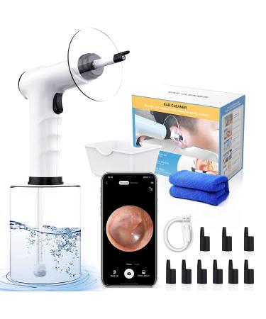 Ear Wax Removal Kit - Ear Cleaner with Camera and Light - Electric Ear Irrigation Kit with 4 Pressure Modes - Earwax Removal Kit - Ear Cleaning Kit for Adults - Ear Wax Removal Tool
