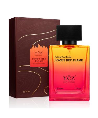 Ycz LOVE'S RED FLAME Perfume Men Passionate Love Perfume 50 ml (1.65 fl. Oz). A Signature Scent for Long-Lasting Fragrance - Ideal Men Perfumes For Special Occasions Daily Elegance.