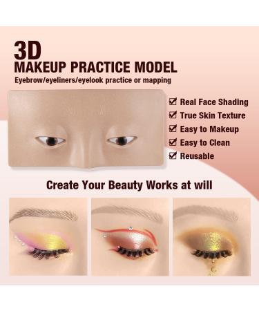 LANGMANNI 3D Face and Eye Mask for Makeup Practice and Lash Extension - Soft-Touch Rubber, Easy to Clean - Buy Online on GoSupps.com