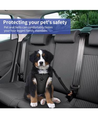 Dog Seat Belt for Cars UK|Adjustable Dog Travel Safety Belt|Dog Car Harness for Child Safety Seat|Adjustable Universal Dog Seatbelt for Car Travel (Black) - Buy Online on GoSupps.com