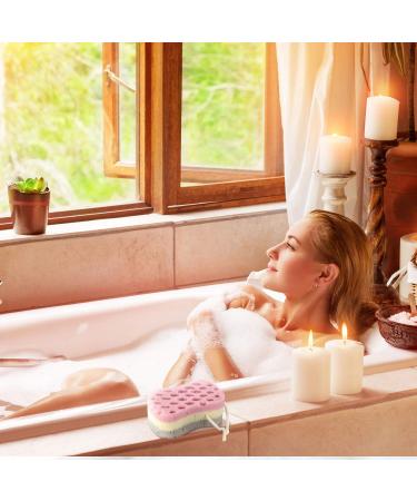 8-Piece Natural Fiber Bath Sponge Set for Gentle Exfoliation and Soothing Body Cleaning - Ideal for Women, Men, and Kids - Buy Online on GoSupps.com