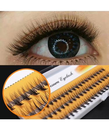 Bodermincer Eyelashes Cluster lashes C curl Thickness 0.07mm 20 Roots 60pcs Individual Fake False Eyelashes Cluster Black Eye Lashes Lashes Eyelash Extensions (8mm)