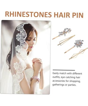 FOMIYES 20 Pairs Rhinestone Hair Clip Rhinestone Barrette Hair Clamps Barrettes Flower Hair Clip Rhinestone Hairpins Hairpin for Women European and American Zinc Alloy Bride Rhinestones - Buy Online on GoSupps.com