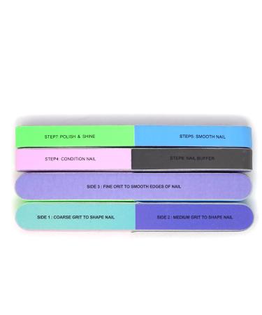 Honbay 6PCS Nail Art Tool Set - Nail File, Buffer & Manicure Cosmetic Kit - Buy Online on GoSupps.com