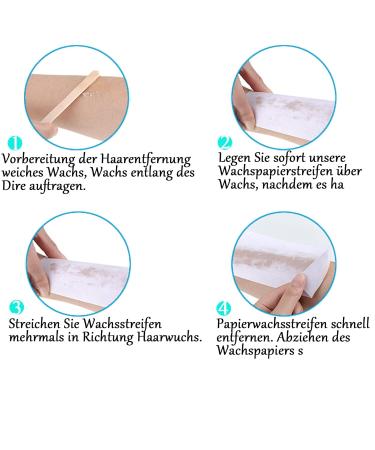 400 Fleece Wax Strips & Wooden Sticks for Hair Removal - Soft Wax Depilatory Kit for Legs Face & Intimate Areas - Buy Online on GoSupps.com