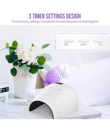 Ruihua 2in1 Nail Dryer Machine UV/LED 48W Nail Lamp New Version for Curing Toe Nails and Finger Nails Professional Quickly LED Nail Curing - Buy Online on GoSupps.com