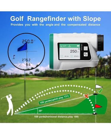 WIBENTL 1200 Yards Golf Range Finder with 6X Magnification - High-Precision Slope Angle, Flag Pole Locking, Pulse Vibration - USB Charging Rangefinder for Golfing - Fast Focus - Buy Online on GoSupps.com