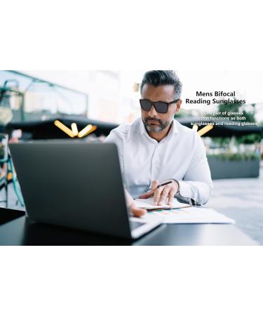 Yogo Vision Bifocal Reading Sunglasses for Men & Women - UV400 Classic Retro Style Readers Eyewear | 3 Pack +2.5 Black - Buy Online on GoSupps.com