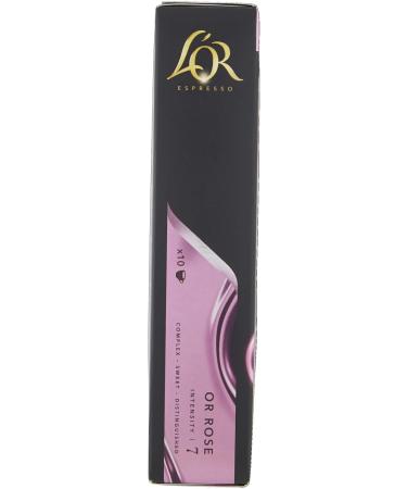  L'OR L'OR Espresso Rose Gold Coffee Intensity 7 - Nespresso - Compatible aluminum coffee capsules - 10 packs of 10 capsules (100 drinks) - Buy Online on GoSupps.com