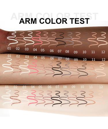 Leryveo Eyeshadow Stick Set Shimmer Eyeshadow Pencil Shimmer Cream Highlighter Eyeliner Kit 12 Colors Colorful Glitter Eyeliner Eye Shadow Pencil - Buy Online on GoSupps.com