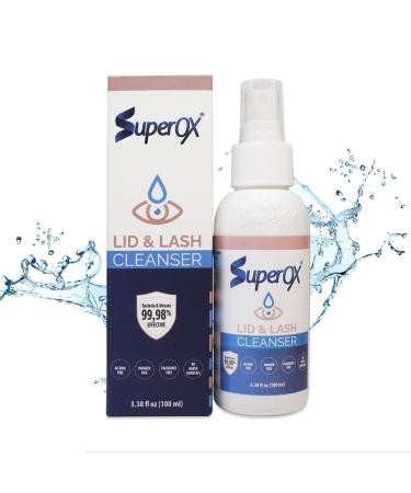 Superox Eyelid and Eyelash Cleanser - Fast Relief from Irritation, Styes and Blepharitis - Gentle Hypochlorous Acid Spray, 100 ml (3.38 oz)