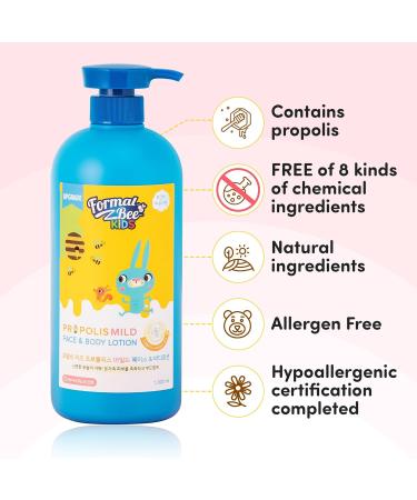 Buy Formal Bee Kids Propolis Mild Face & Body Lotion - Hypoallergenic Paraben Free 33.8 fl. oz for Delicate Baby Skin | International Shipping Available - Buy Online on GoSupps.com