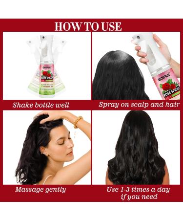 Rose Water for Hair Loc Spray Moisturizing Refreshing Spray for Locs - Rose Water Hair Scalp Moisturizer - Hydrating Dreadlock Spray to Nourish the Scalp Rosewater & Peppermint Spray Prevents Dry - Buy Online on GoSupps.com