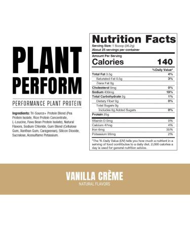 ProSupps Plant Perform Vanilla Plant Protein - 2 lbs (907g) for Optimal Performance - Buy Online on GoSupps.com