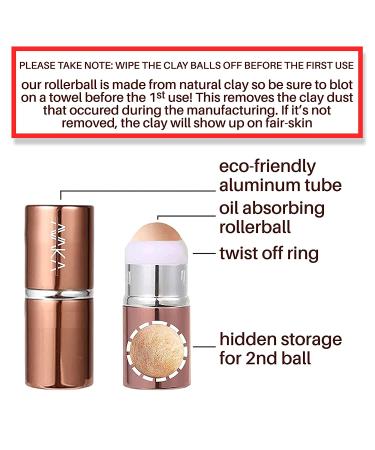 Avakas Oil Absorbing Volcanic Face Roller | Reusable Skincare Tool | Instantly Eliminates Oil, Sweat & Shine | Includes 2 Balls | For Women, Men & Teens - Bronze - Buy Online on GoSupps.com