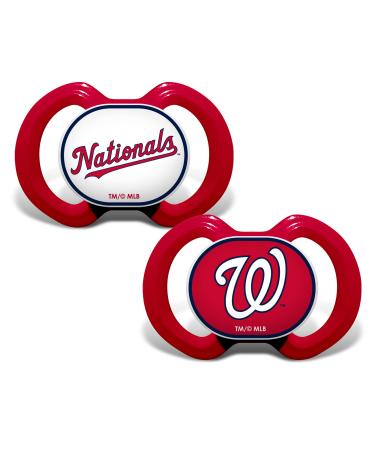 BabyFanatic Pacifier 2-Pack - MLB Washington Nationals - Officially Licensed League Gear