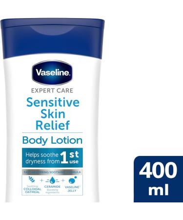 Vaseline Expert Care Sensitive Skin Relief Dermatologically Tested Moisturiser Body Lotion For Irritated and Itchy Skin Due to Dryness 400 ml - Buy Online on GoSupps.com