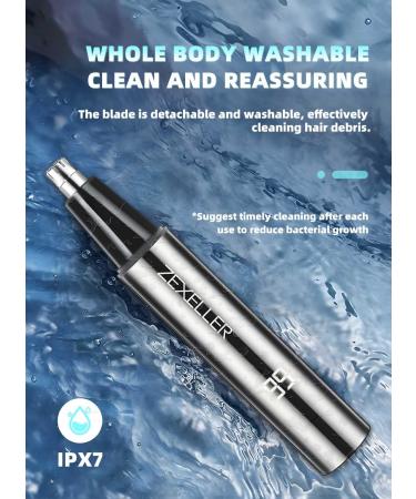 Professional Ear and Nose Hair Trimmer with LED Display | Painless USB Rechargeable IPX7 Waterproof | Dual Edge Blades for Men & Women - Buy Online on GoSupps.com
