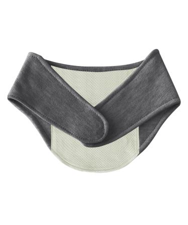 Self -warming neck band neck strap neckcrope neck warmer Tourmaline neck pad neck pad naked pillow neck wrapping straps with Velcro fastener Rescue belt belt for office neck pain dark gray with pocket - warm sticker unit size