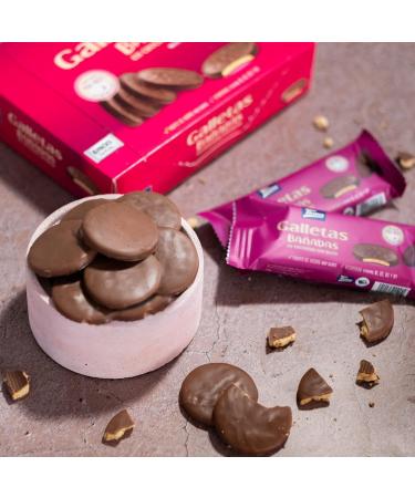 Tirma Milk Chocolate Coated Cookies 6 Packs of 33g Crunchy Milk Chocolate Cakes Vegetarian Snack Ideal for Snacks and Gourmet Breaks - Buy Online on GoSupps.com