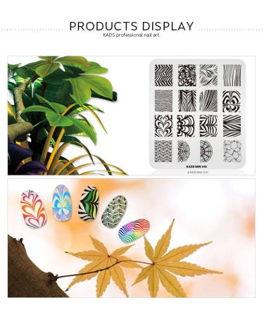 KADS 4Pcs Nail Art Stamping Plate Pattern Stamp Template Image Plates for Nail Salon Designs O2