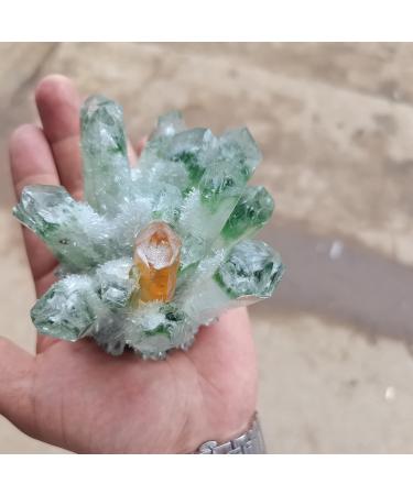 200-900g Natural Green Ghost Crystal Cluster Original Stone Orange Crystals Minerals Home Decor Natural Decoration Full of Texture (Size : 600-700g) - Buy Online on GoSupps.com