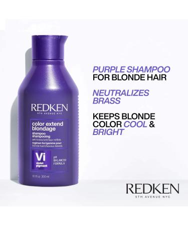 REDKEN Blondage Purple Shampoo & Conditioner Set | Hair Toner for Blonde & Color Treated Hair | Neutralizes Brassy Tones | Citric Acid Formula | 10.1 Fl. Oz (Pack of 2) - Buy Online on GoSupps.com