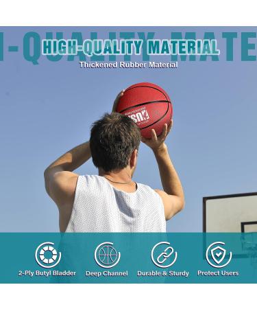 Libima Official Size 5 Rubber Basketball Set - Purple/Green/Red - Indoor/Outdoor Game Practice Training Ball for Kids, Youth, Men, Women - Includes Pump - 27.5 - Buy Online on GoSupps.com