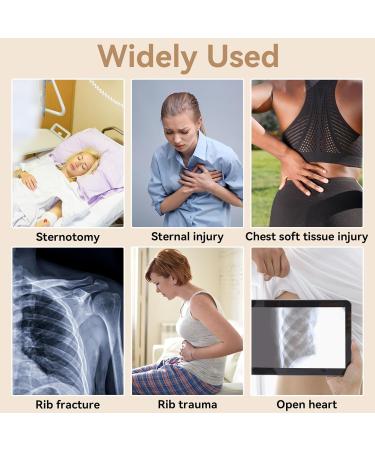 Agatige Broken Rib Brace Chest Sternum Protector Support Brace Breathable Chest Wrap Belt for Men and Women Broken Fractured Dislocated Cracked Ribs Open Heart Surgery Recovery - Buy Online on GoSupps.com