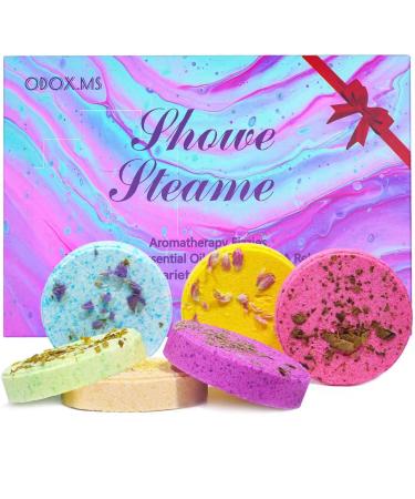 Shower Steamers Aromatherapy - Variety Pack of 6 Shower Bombs with Essential Oils-Stocking Stuffers Christmas Gifts for Women