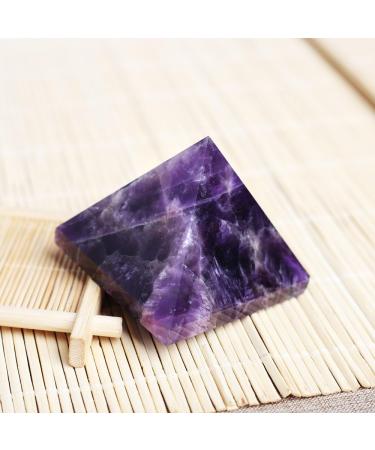 60MM Natural Dream Amethyst Pyramid Quartz Crystal Pyramids for Stone Collection - Buy Online on GoSupps.com