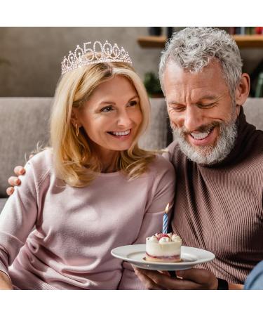WLLHYF 50th Birthday Queen Sash and Rhinestone Tiara Set - Crystal Hair Band and Decorations for Women's 50th Birthday Celebration - Buy Online on GoSupps.com