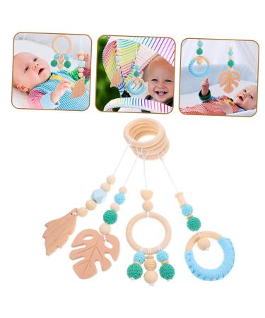 Generic 4pcs Stroller Yarn Bead Pendant Stroller Newborn Woody Wooden Play Gym Infant Stroller Safety Nursery Bed Hanging Rattle Wood Crib Wood Beech - Buy Online on GoSupps.com