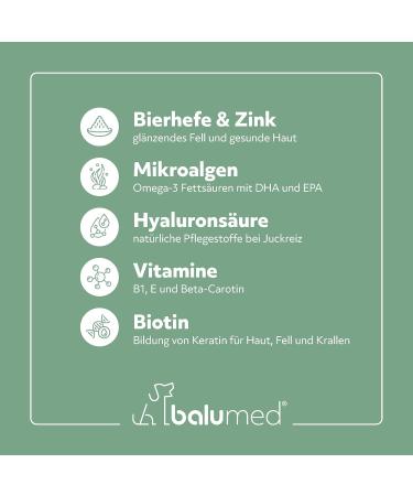 Balumed Snacks for Dogs - Skin & Fur Support with Hyaluronic Acid Omega-3 Prebiotics & Antibiotics | 325g Treats - Buy Online on GoSupps.com