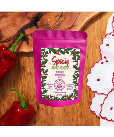 Spicy Balkan Sweet Paprika Spice - 80g - Hungarian Paprika - Quality Natural Herbs and Spices Authentic Balkan Flavor - Buy Online on GoSupps.com