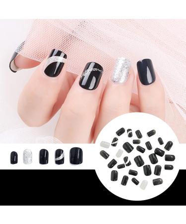 4 Boxes False Nails False Nails with Jelly Glue Nail File Strips Press Nails for Nail Salon DIY Nail Art Decoration Accessories - Buy Online on GoSupps.com