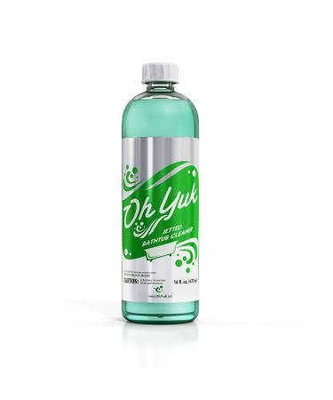 Oh Yuk Jetted Tub Cleaner for Jet Tubs, Bathtubs, Whirlpools, The Most Effective Jetted Tub Cleaner, Septic Safe, 4 Cleanings per Bottle - 16 Ounces
