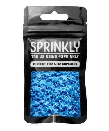 SPRINKLY - Matt Stars - Blue - 25g 25g Sample Packet Blue