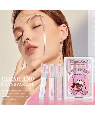 6 Colors Cute Bear Lip Glaze Set | Moisturizing Glitter Lip Gloss for Women & Girls | Tinted Shiny Lip Oil - Perfect Party Gift - Buy Online on GoSupps.com
