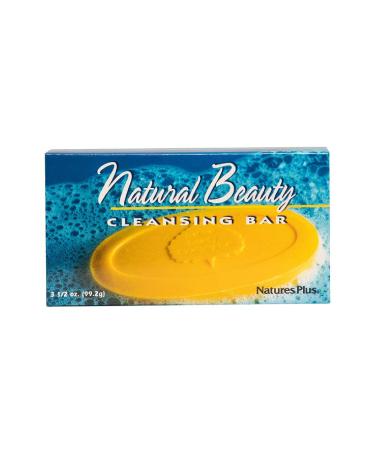 NaturesPlus Natural Beauty Cleansing Bar - 3.5 oz Pack of 3 - Cleanse Soothe & Protect Skin - With Vitamin E Allantoin Humectants & Emollients 3.5 Ounce (Pack of 3)