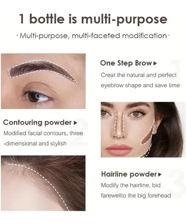 Instantly Hairline Powder Hair Root Dye Fill Forehead Root Concealer Instantly Conceals Hair Windproof Sweat-Proof Hair Touch-Up for Natural Looking 27.5g Dark Brown - Buy Online on GoSupps.com